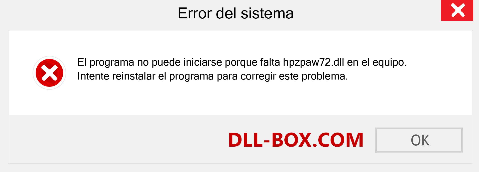 ¿Falta el archivo hpzpaw72.dll ?. Descargar para Windows 7, 8, 10 - Corregir hpzpaw72 dll Missing Error en Windows, fotos, imágenes